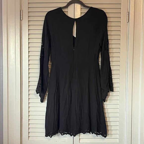 ASTR The Label Fern grey tunic medium mini dress floral cutout boho - Picture 11 of 12